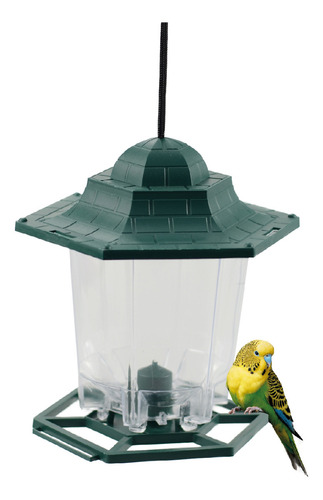 Dispensador De Semillas Para Aves | Comedero Ideal Para Exteriores | Semillero Hexagonal 360° | 400ml