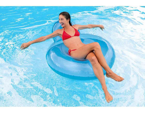 Colchon Sillon + Respaldo Inflable De Alberca Piscina Intex Color Multicolor