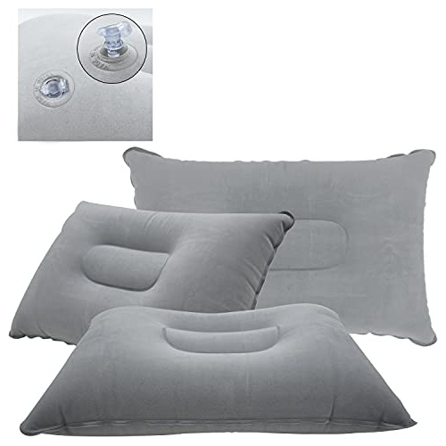 Juego De 2 Almohadas Inflables Ultraligeras Color Gris,...