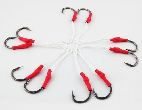 Kit 5 Anzol Pesca Suport Hook Juping Jig Iscas Artificiais