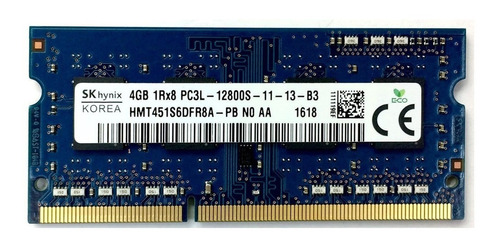 Memoria RAM color azul 4GB 1 SK hynix HMT451S6DFR8A-PB