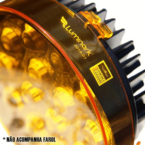 Imagem 3 de 5 de Par Lente Capa Âmbar P/ Farol Led 27w 42w 12cm
