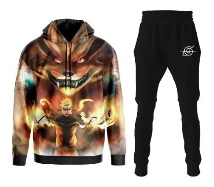 Conjunto Naruto Shippuden Kurama Pantalon Y Buzo Bc