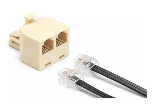 Adaptador Conector Doble Rj45-rj11 Para Telf Y Redes