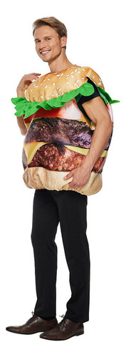 Traje De Desempenho De Hambúrguer De Carne De Halloween