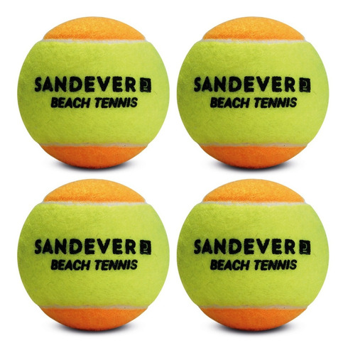 Kit 4 Bola Tênis De Praia Beach Tennis Homologada Itf Compet