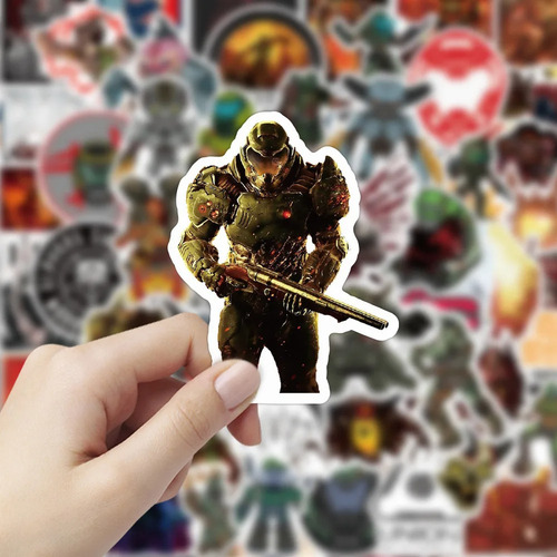 Doom - Set De 50 Stickers / Calcomanías / Pegatinas