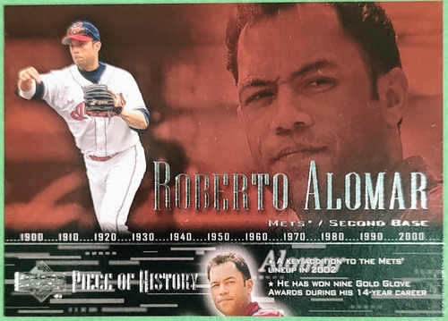 Roberto Alomar,2002 Upper Deck Piece Of History, Cleveland 