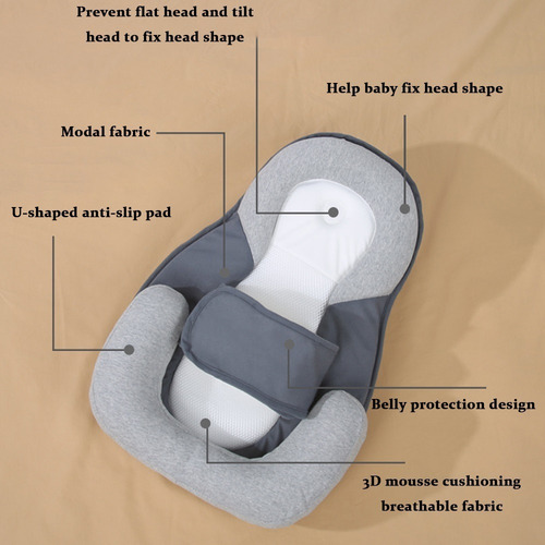 Cuna - Acolchada Y Portátil For Dormir Y Acurrucarse,gray
