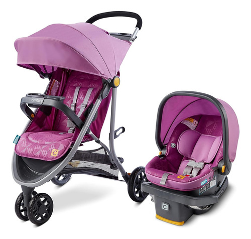 Coche Century Stroll On 3-wheel Travel System Lila