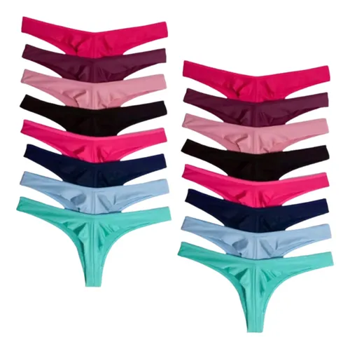 comprar Kit 5 Calcinhas Tanga Fio Duplo Empina Bumbum Lingerie Sexy