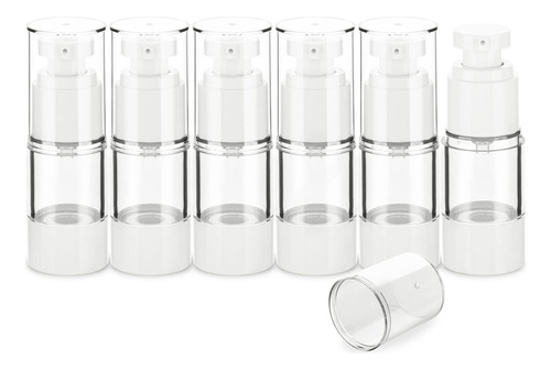 Botellas Transparentes De 15 Ml Con Bomba Para Viaje Pack De
