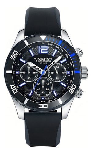 Reloj Viceroy Hombre 401023-55 Chrono/relojería Violeta Color de la correa Negro