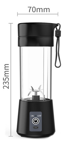 Licuadora Portatil Vaso Recargable Usb Mini Extracto 380ml