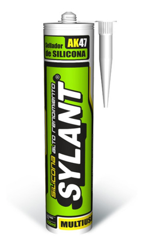 Imagen 1 de 8 de Sellador De Silicona Multiflex Cartucho Blanco Sylant Ak47