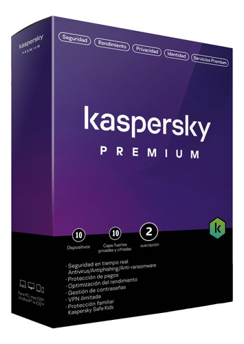 Antivirus Kaspersky Total Premium - 10 Dispositivos 2 Años
