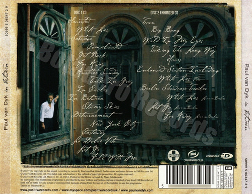 Paul Van Dyk In Between 2 Cds Enhanced Ltd Edit 2007 Europe Special Limited Edition (Usado)