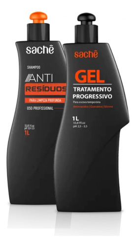 Kit Gel Tratamento Progressivo Sachê Alisamento 1l + 500ml