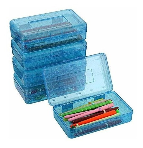 Lapicera Elegante Caja Multiusos Para Uso General Azul      