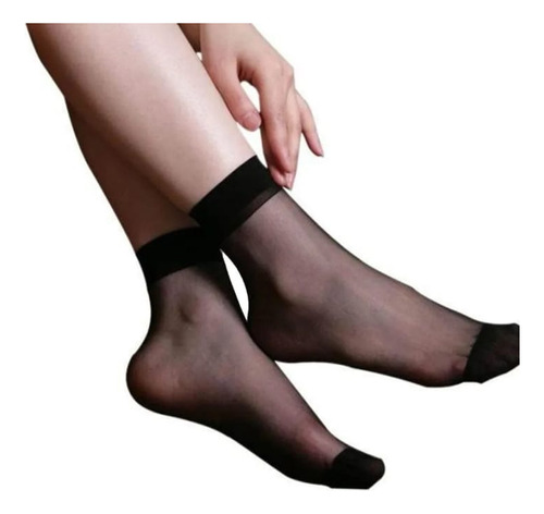 10 Pares Tobimedias Mujer Calcetines Tin Transparentes Nylon