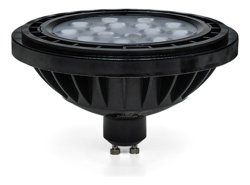 Lampara Led Ar111 13w Negra Luz Fria Alic Luz Blanco Frío