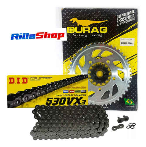 Kit Relação Did 530 Vx3 116l Durag 45/15 Gsx 750 F 1999