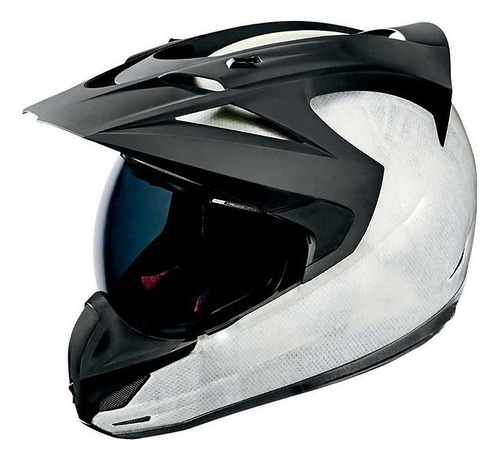 Casco Motocicleta Icon Variant Xxl 2012 Mica Oscura Transparente Fibra De Vidrio Monocolor 2xl
