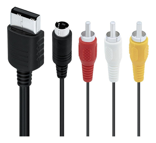 Experiencia Retro Cable A/v Ps2/ps3 Máxima Calidad Servitae Color Negro