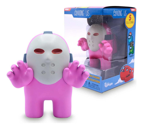 Boneco Among Us Figura Colecionável 13cm Series 2 Rosa Jason