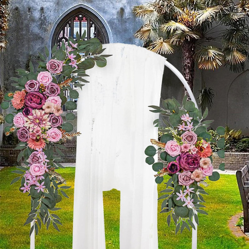 Boda Arco Flores Flores Artificiales Swag, Para Puerta De | Meses sin  intereses