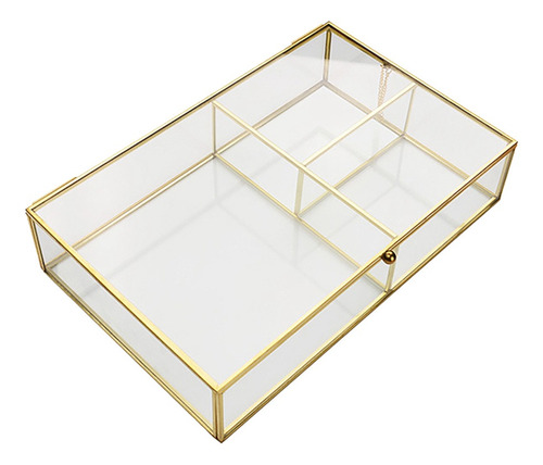 Joyero De Cristal Transparente Con Soporte Organizador