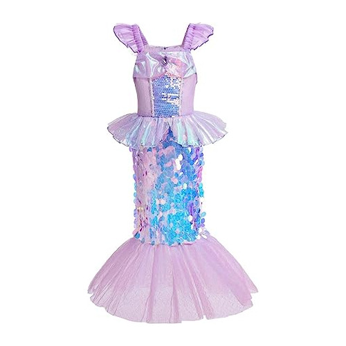 Vestido De Sirena De Princesa Niñas Pequeñas Cola De ...