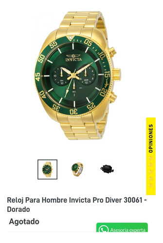 Reloj Para Hombre Invicta Pro Diver - Dorado