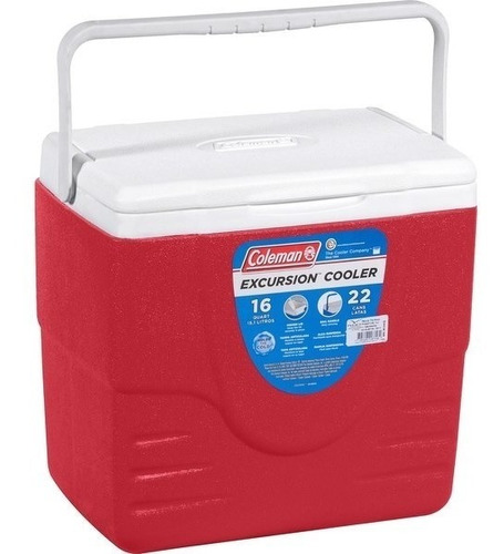 Caixa Térmica Cooler Coleman 16qt - 15,1 Litros - Vermelha