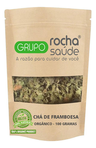 Chá De Framboesa Folhas Orgânico Rocha Saúde 100g