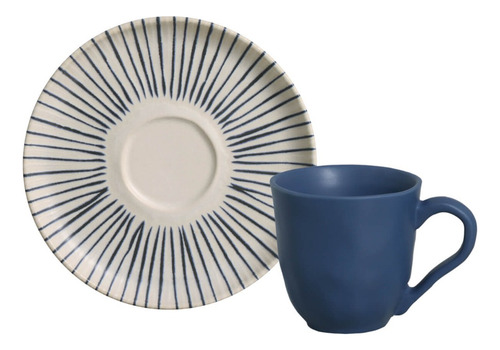 Kit 6 Xícaras De Café Com Pires Bio Stoneware Elemento Porto Brasil