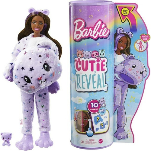 Muñeca Barbie Cutie Reveal Teddy Bear Fantasy Doll