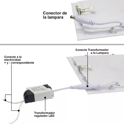 Plafón Led Cuadrado Embutir 18w Luz Fría Candela 6827 Cts