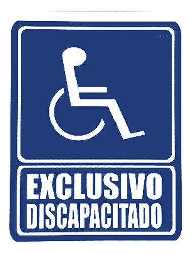 Lica 136 Cartel Exclusivo Para Discapacitados, Color Azul