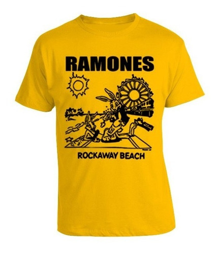 Remera Ramones, Rockaway Beach, Punk Rock, Serigrafía