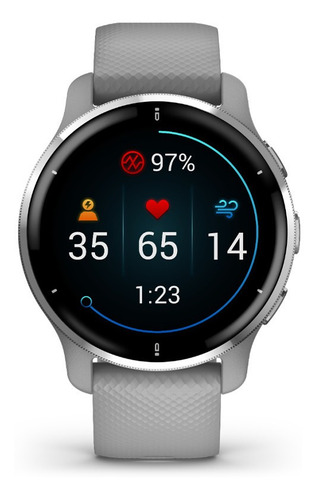 Reloj Smartwatch Venu 2 Plus Garmin Responder Llamadas Music Color del bisel Gris
