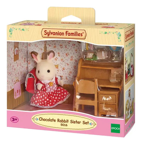 Sylvanian Families Chocolate Rabbit Sister Set (desk) 5016