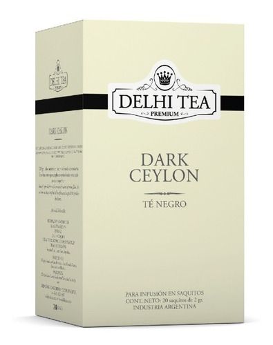 Imagen 3 de 8 de Delhi Tea Té Premium X 20 Saquitos