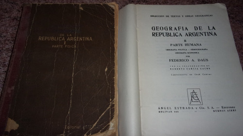 Oferta 2 Libros Antiguos De Geografía Argentina / Daus