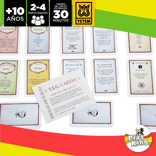 Imagen 5 de 10 de Teg Cartas - Juego De Mesa Playking