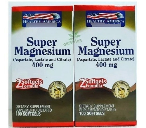 Magnesio Super Magnesium 400mg X2 - Unidad a $1459