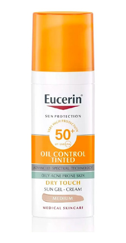 Protector Solar Facial Eucerin Sun Fps 50+ Tono Medio 50ml