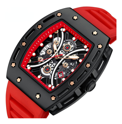 Relojes De Lujo Mini Focus Square Skeleton Para Hombre