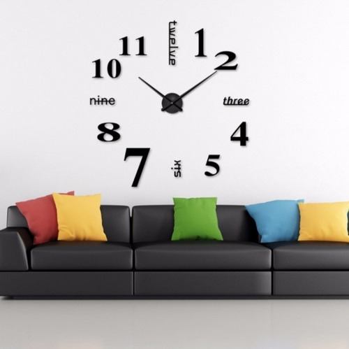 Reloj Para Pared Gigante Decorativo Moderno 3d T4215bb