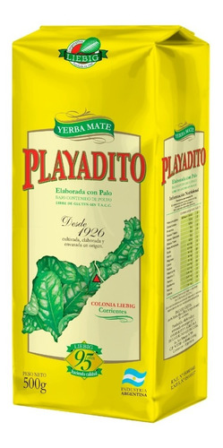 Yerba Mate Playadito 500 Gramos